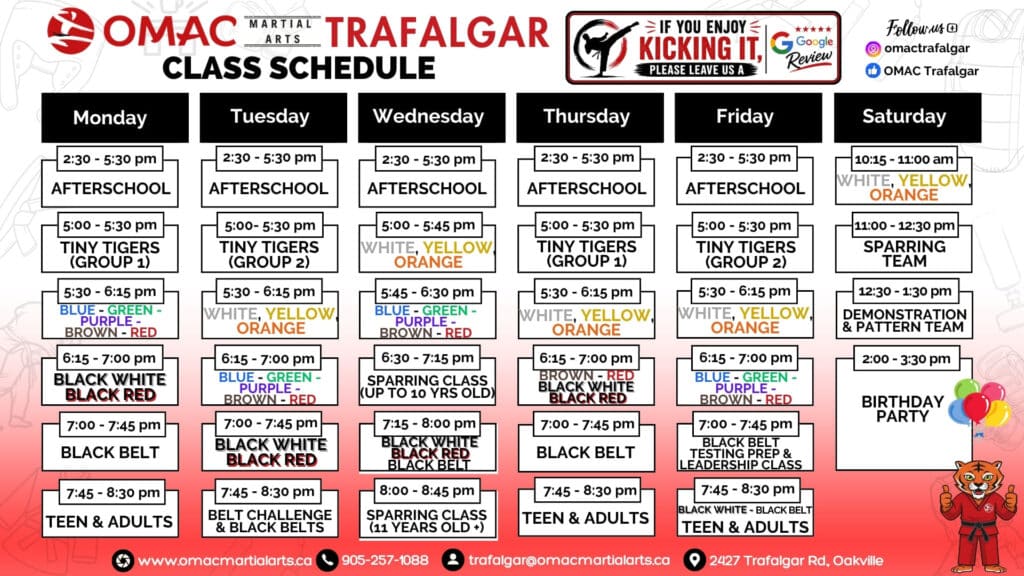 Trafalgar Schedule september
